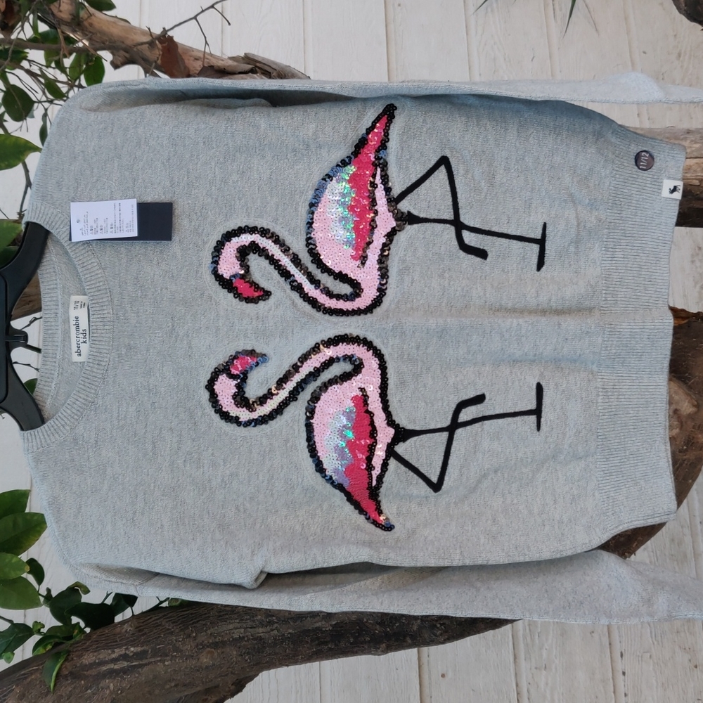 Abercrombie kids girl graphic sweater size 11/12 - Picture 3 of 10